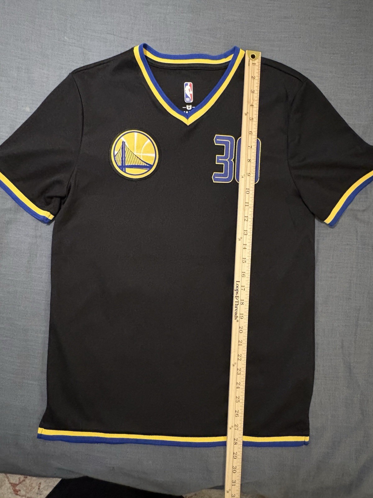 NBA Golden State Warriors Stephen Curry #30 Black Performance Shirt Jersey Sz S