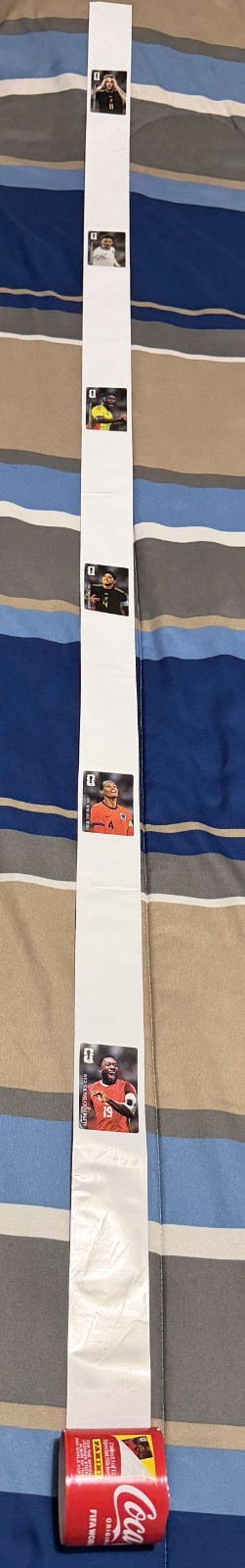 COMPLETE UNCUT ROLL: 2026 World Cup Coca Cola – Panini Soccer Stickers-set of 12