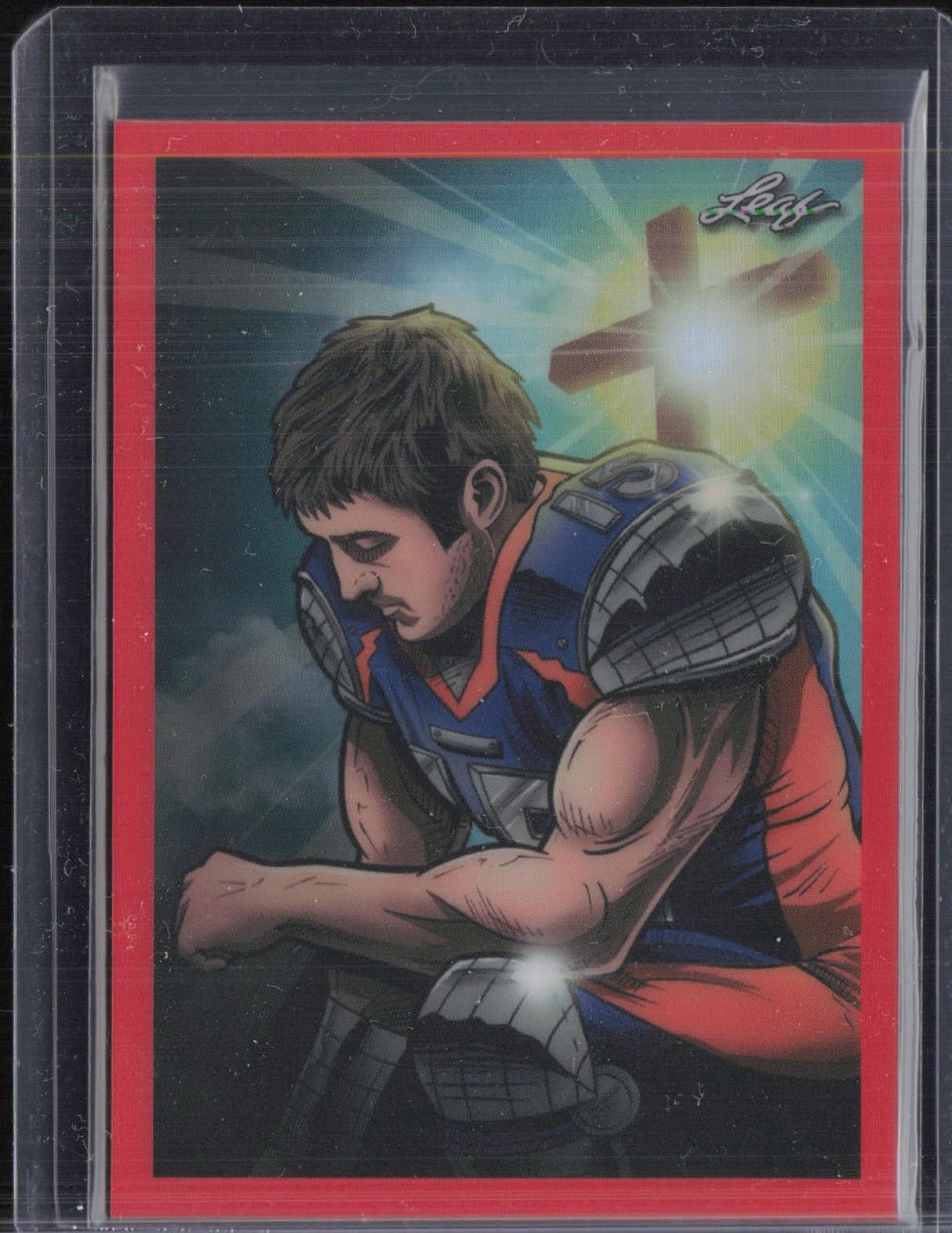 2026 Leaf Metallic Imaginations Prismatic Red #MI16 Tim Tebow 186/199
