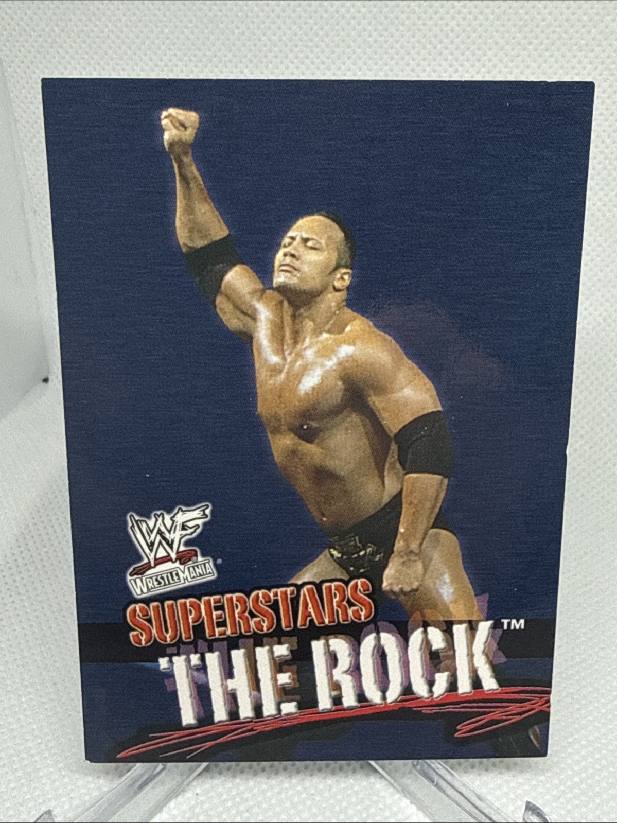 2001 Fleer WWF WWE Superstars WrestleMania #1 The Rock Card NM