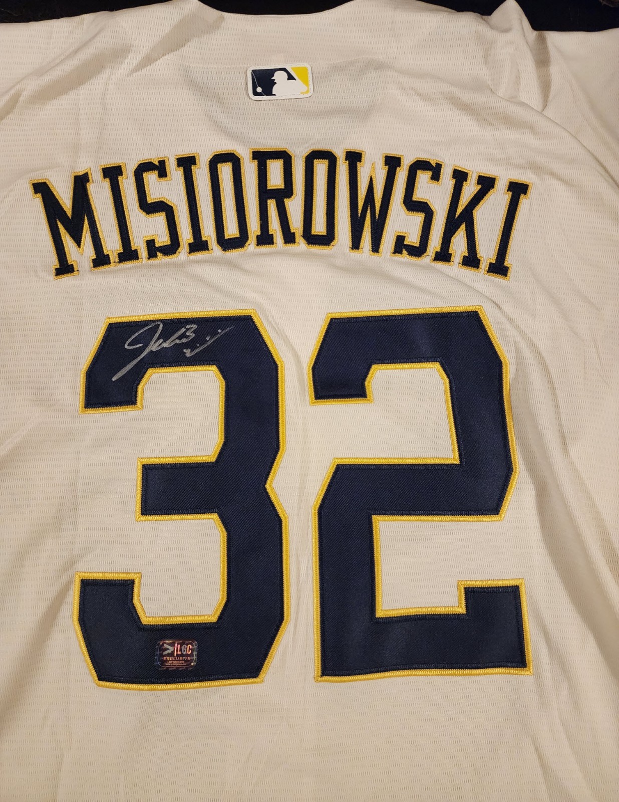 Jacob Misiorowski Autographed Milwaukee Cream Replica Jersey PROVA Witnessed COA