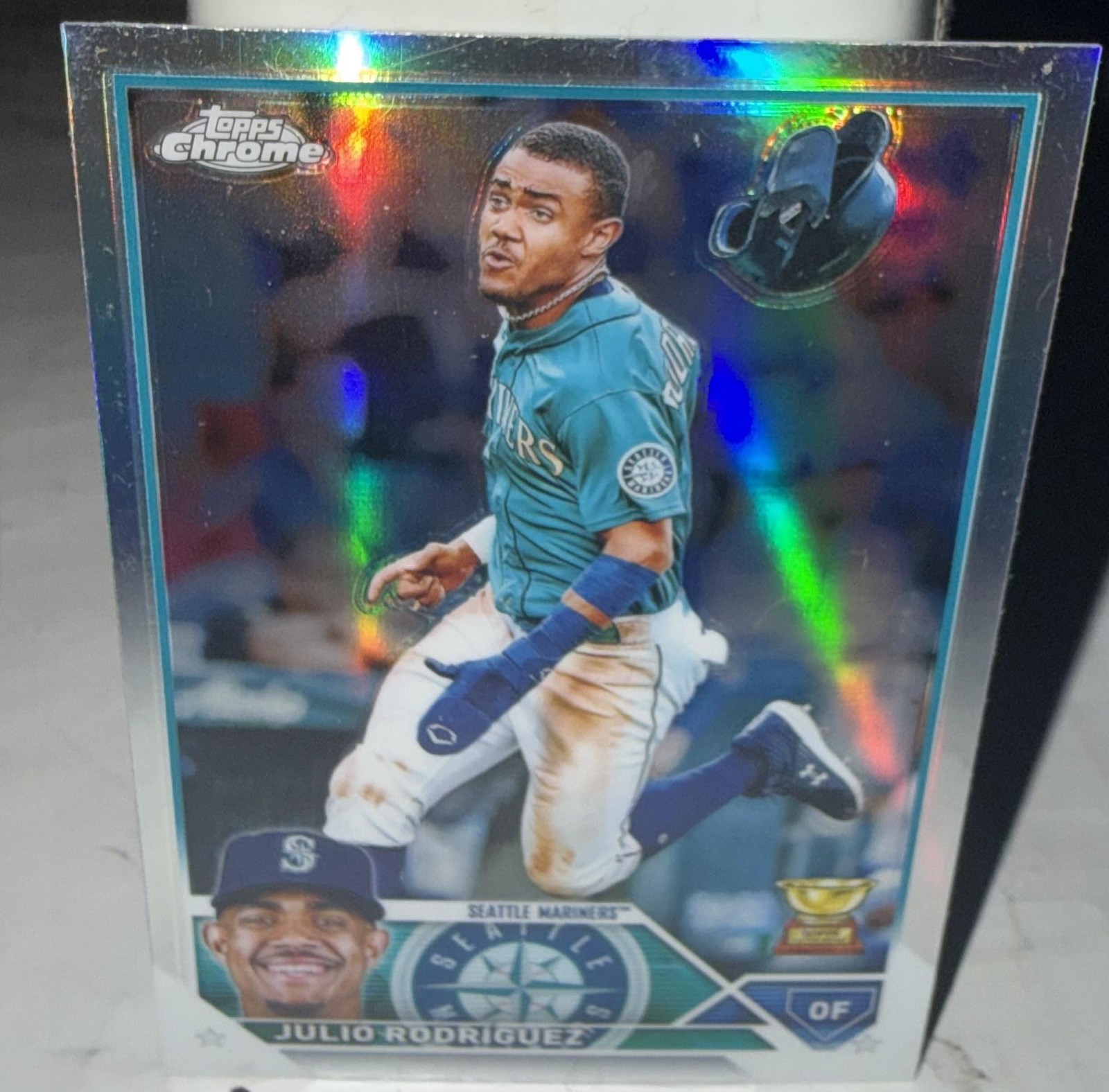 Julio Rodriguez 2023 Topps Chrome Refractor #200 Mariners MLB Card