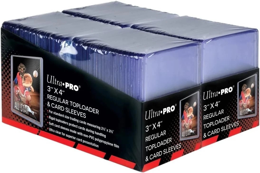 Industry Standard 3″ x 4″ Clear Toploaders – 200 Count Trading Card Sleeves