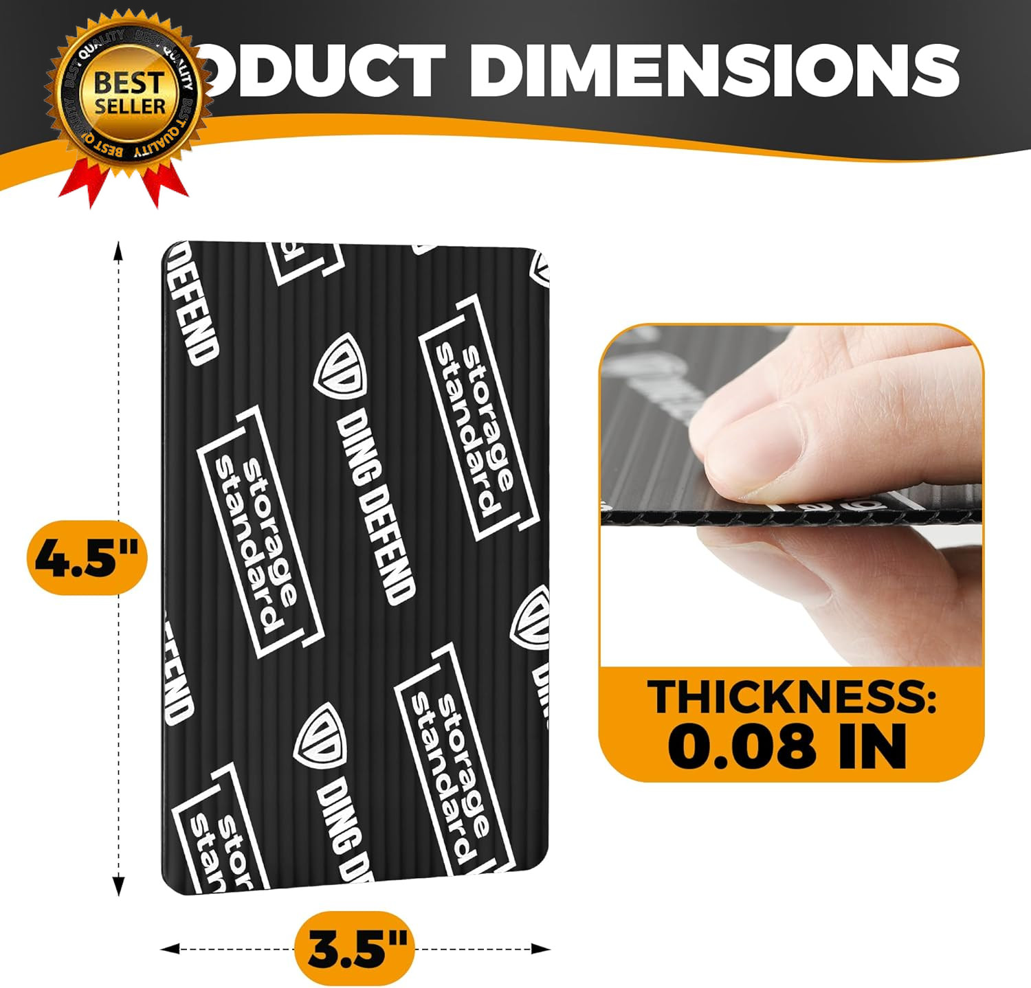 Ding Defend 110-Pack Trading Card Protector Shipping – 3.5 X 4.5 Inch Black Hobb