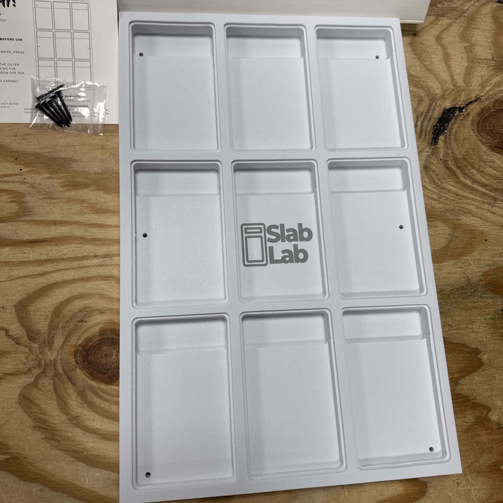 Slab Lab Wall Display for Graded Cards 9-Slot Foam Frame PSA Slabs New In Box