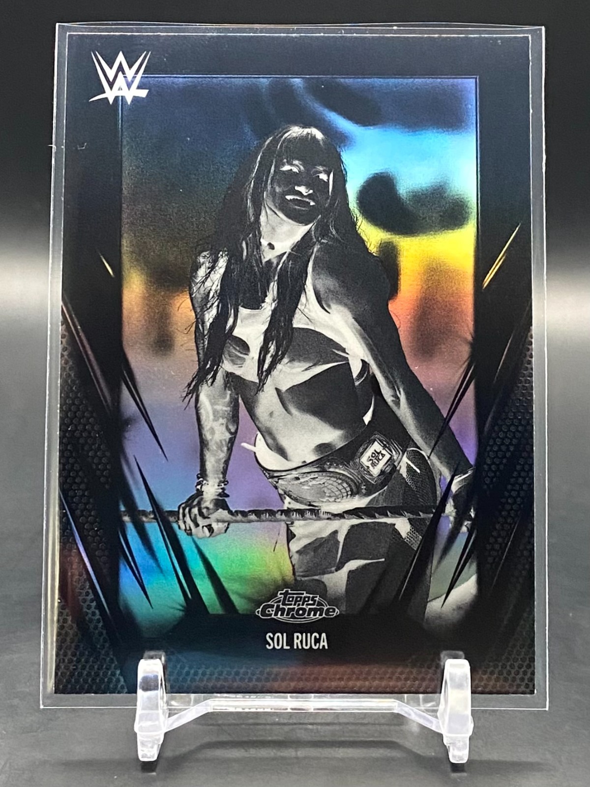 2026 Topps Chrome WWE Sol Ruca Negative Refractor #34 SSP NXT Wrestling Raw