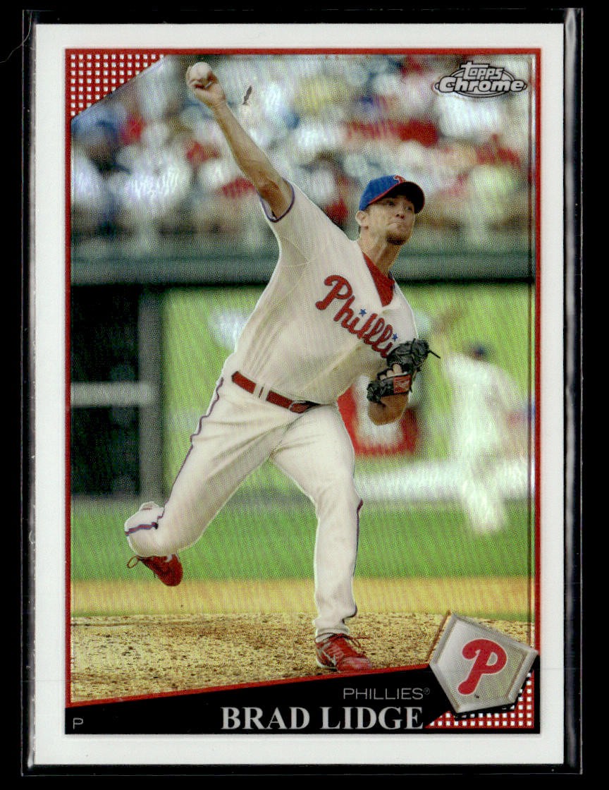 2009 Topps Chrome #5 Brad Lidge Refractors Card Philadelphia Phillies