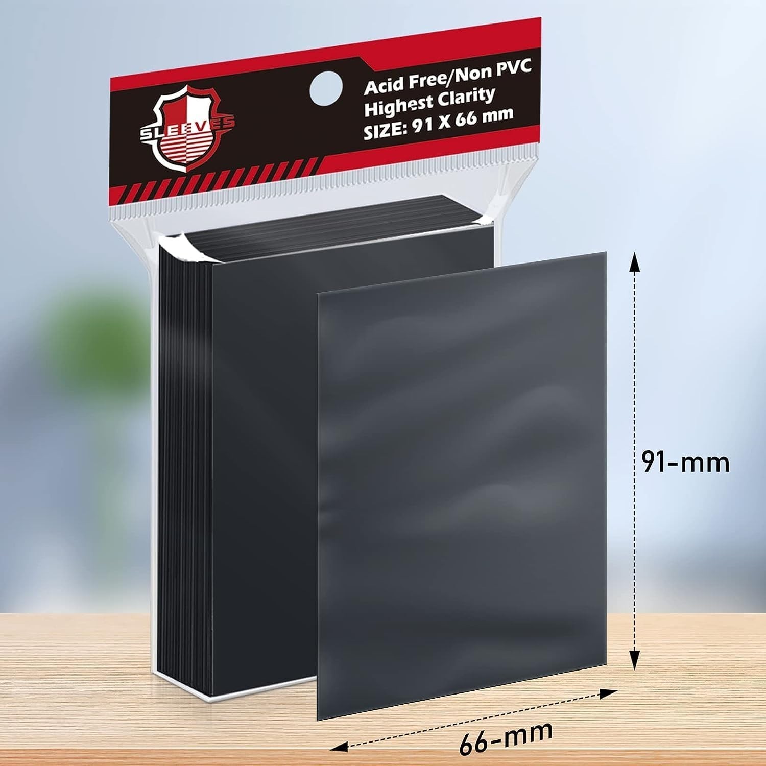 1000 Pcs Matte Black Card Sleeves for Trading Cards