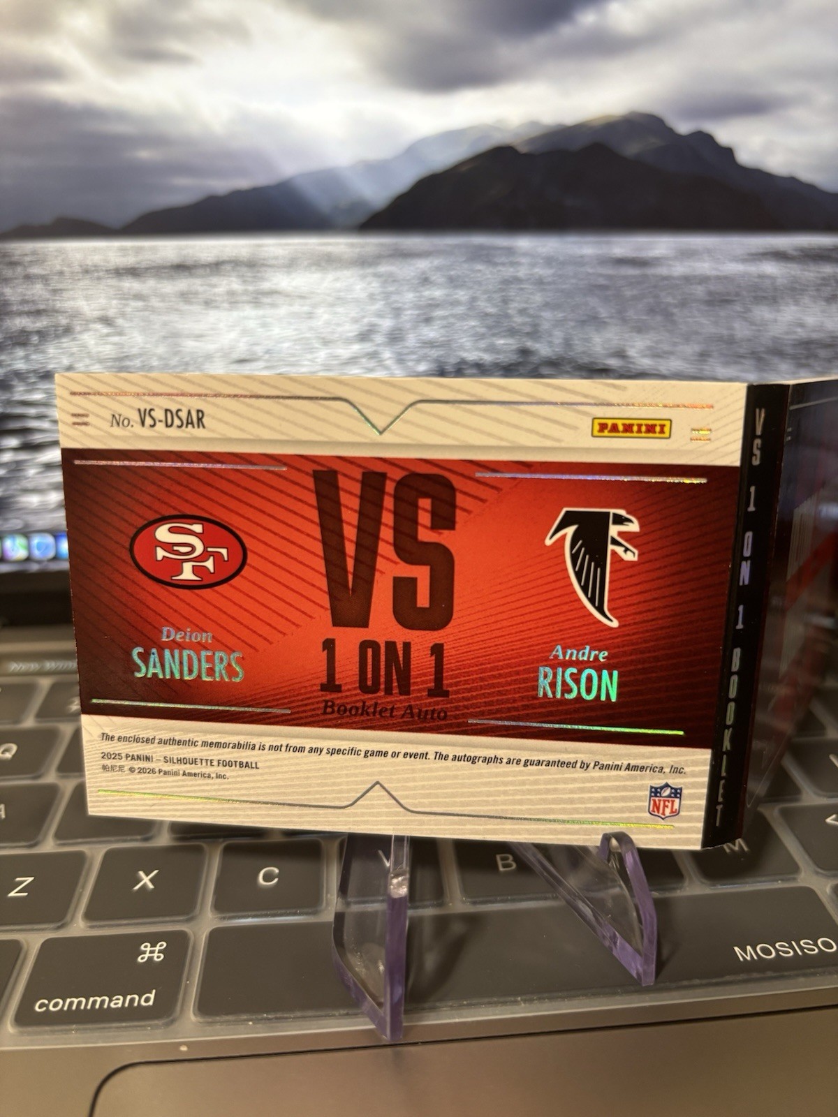 Sanders – Rison VS 1 on 1 Booklet Patch Autograph /35: 2025 Silhouette Football!