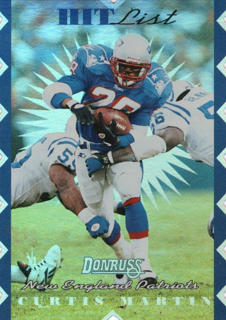 Curtis Martin Patriots 1996 Donruss Hit List #10 /10000 Bx14b