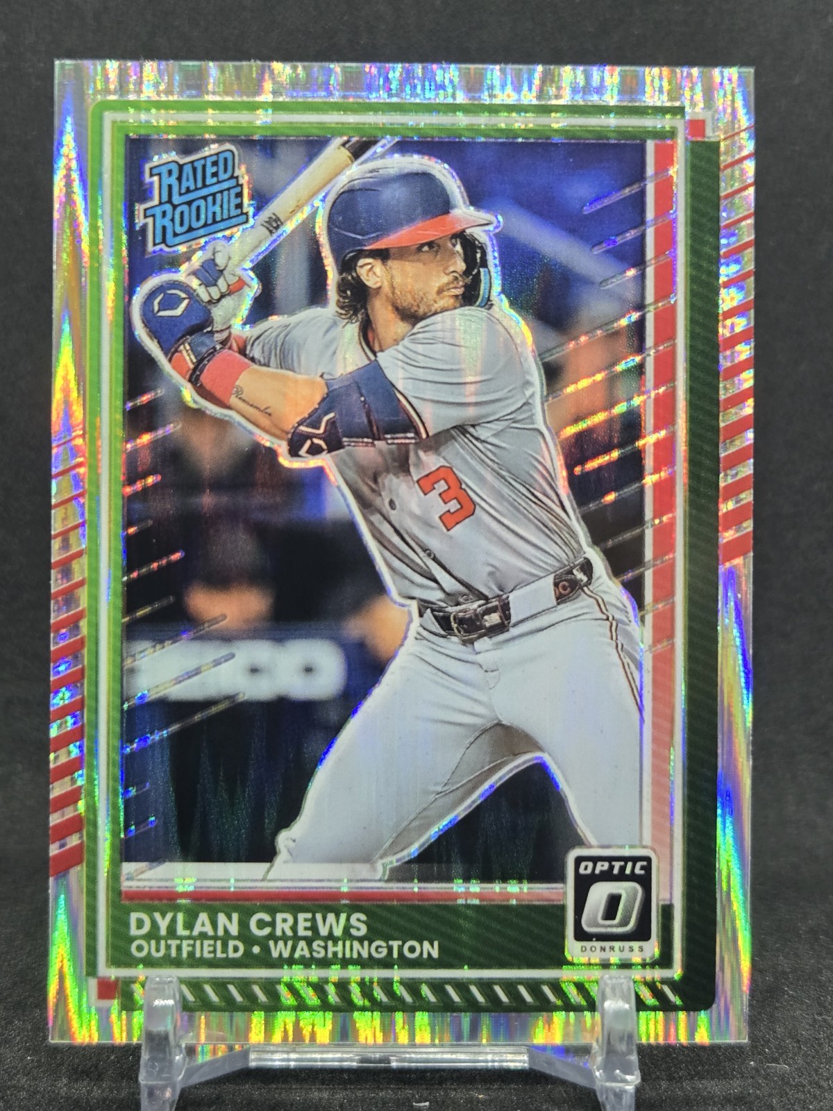 2025 Panini Donruss Optic Dylan Crews Rated Rookie #54 Shock Parallel RC