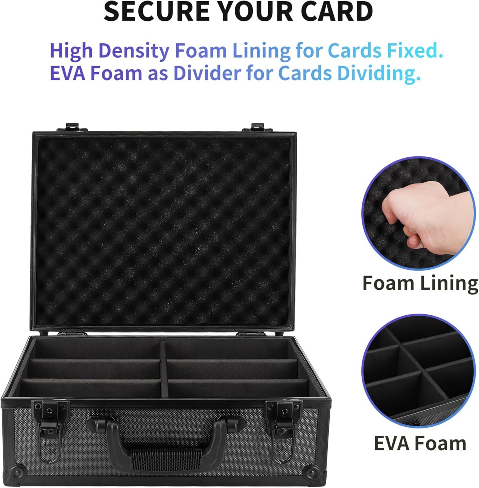 600+ 3″x4″ Capacity 35PT Toploader Box Aluminum Card Alloy Organizer Lockable US