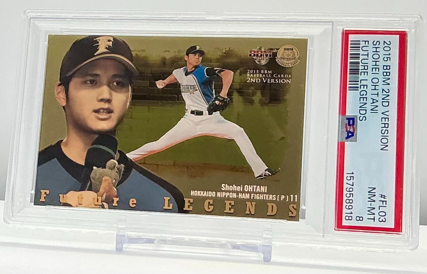 SHOHEI OHTANI 2015BBM 2ND VERSION FUTURE LEGENDS #FL03 PSA8!POP6!(RC)