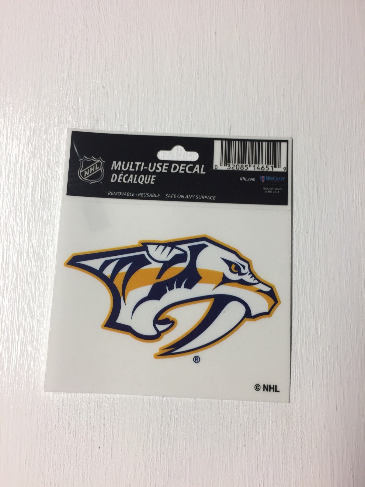 Nashville Predators 3×4 Inches Multi Use Decal Window, Car or Laptop! Reusable