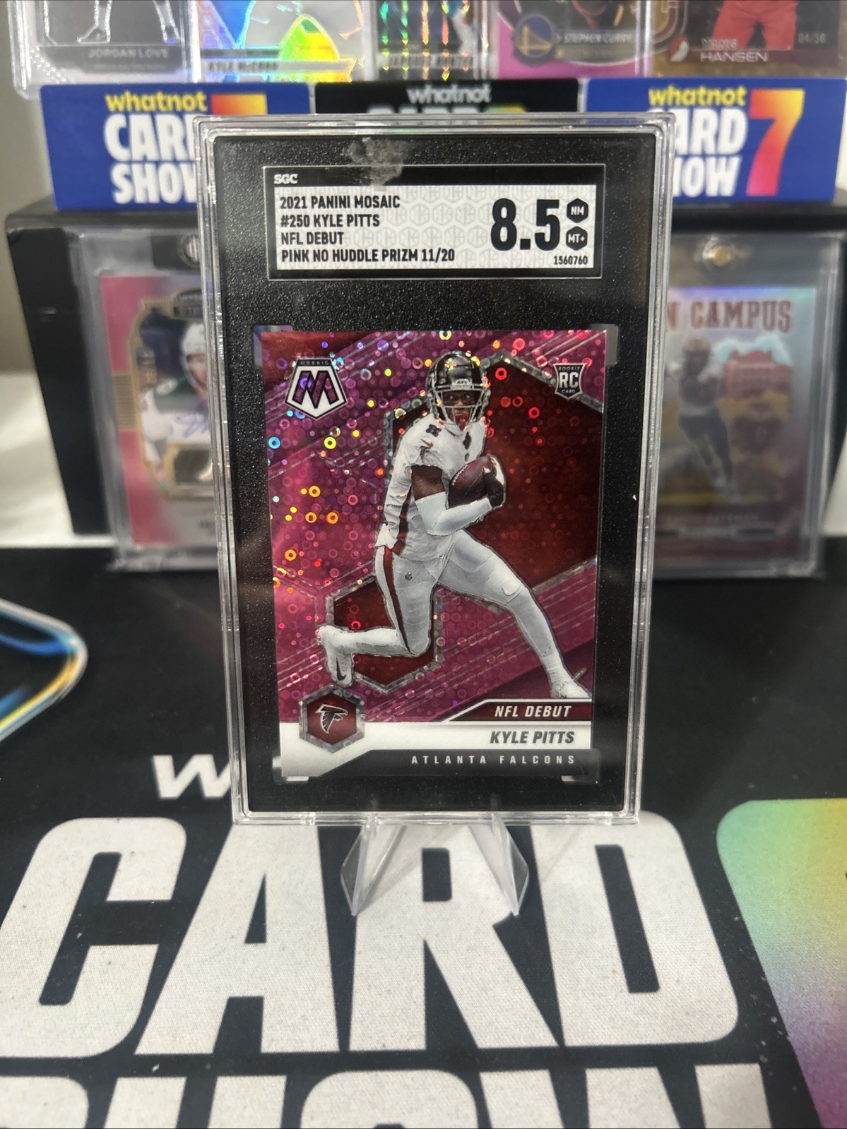 Kyle Pitts 2021 Panini Mosaic Pink No Huddle NFL Debut 11/20 #250 SGC SSP 🔥