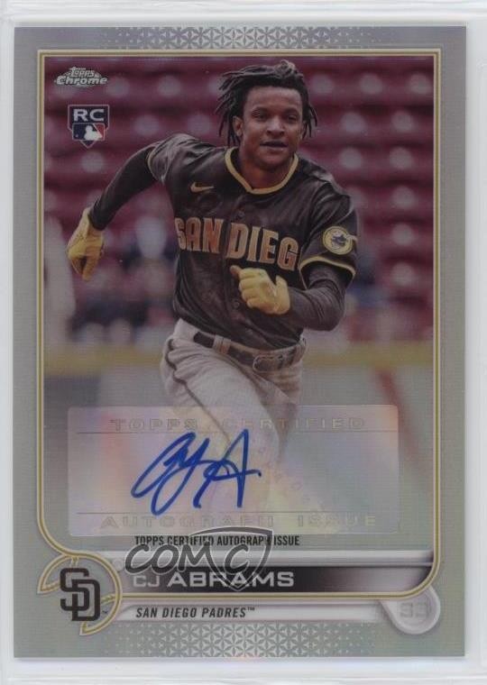 2022 Topps Chrome Update CJ Abrams #AC-CA Rookie Auto RC 7c5