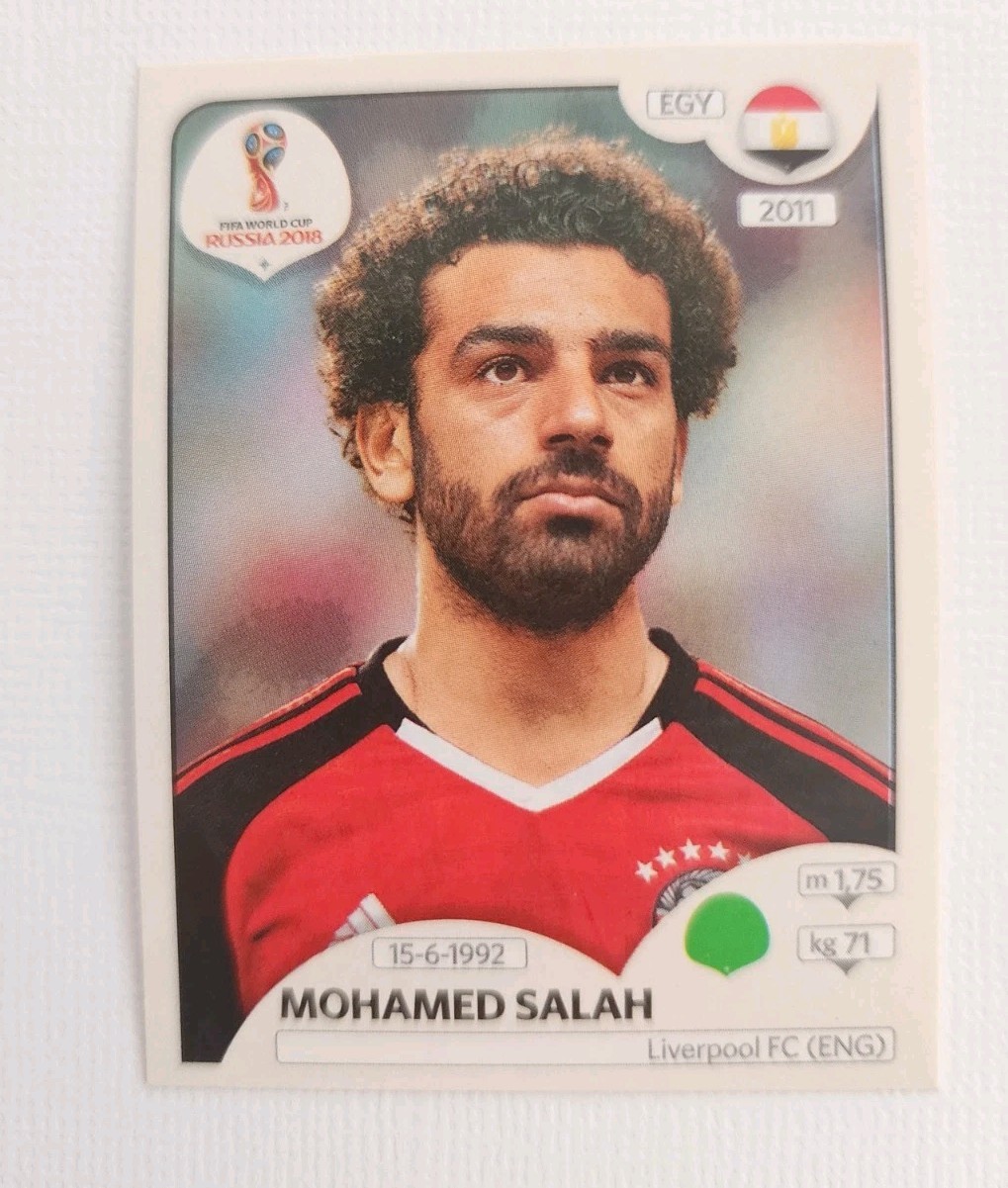 Mohamed Salah Panini Rookie Sticker World Cup Russia 2018