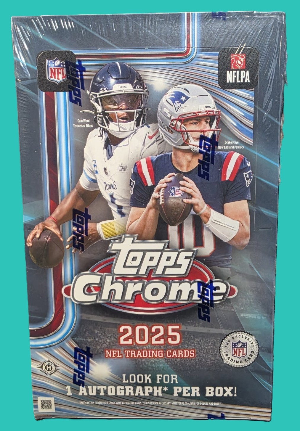 2025 Topps Chrome Football Factory Sealed Hobby Pack