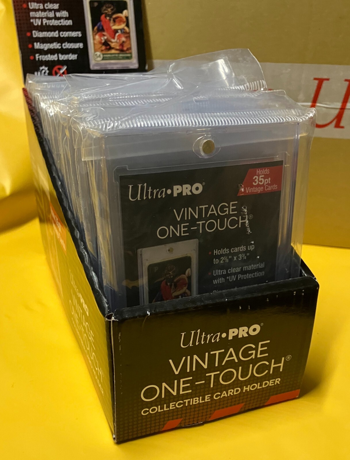 BOX of 25 ULTRA PRO Vintage Card ONE-TOUCH Magnetic Holder for Cards 1952-1956