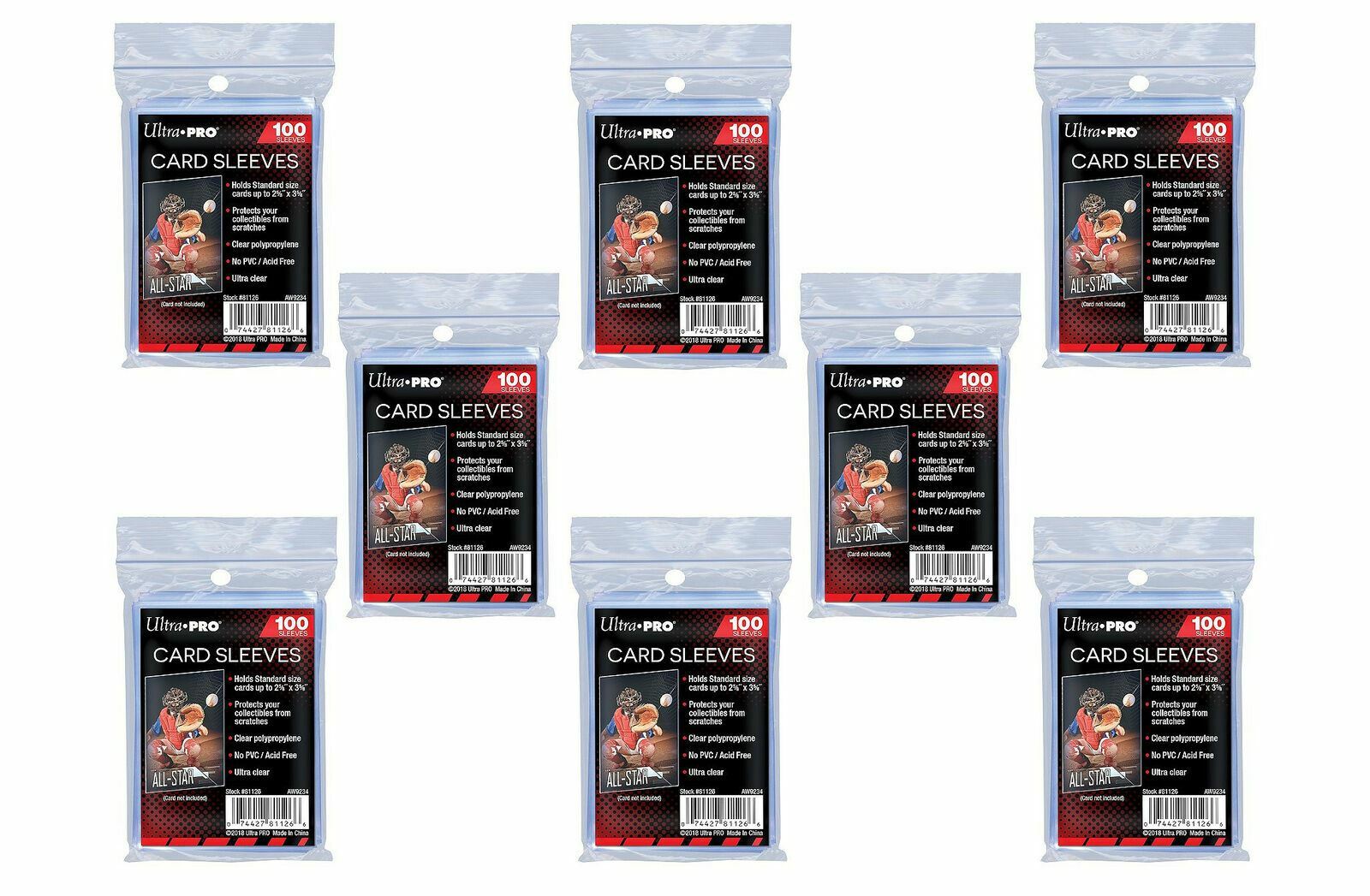 800 Count NEW Ultra Pro Clear Poly Penny Trading Card Sleeves MTG Sports 81126