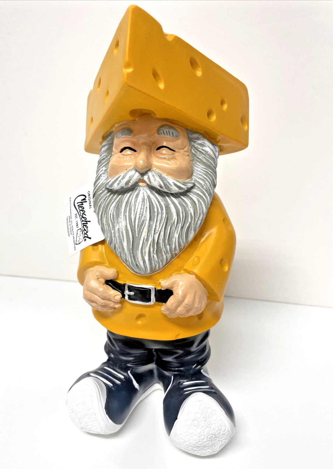 NEW Original Cheesehead Resin Gnome 10in Green Bay Packers
