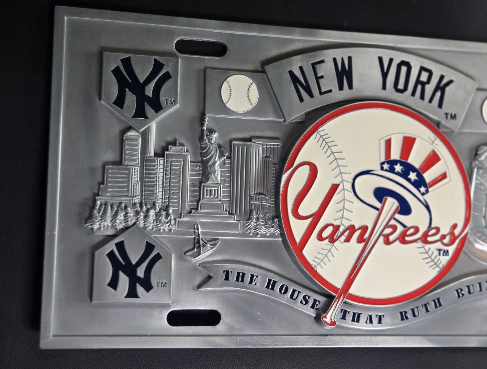 New York Yankees Solid Metal 3D Collector’s License Plate MLB Official Licensed