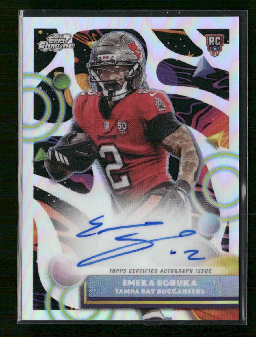 2025 Topps Chrome Cosmic Emeka Egbuka RC On-Card Auto #CCA-EE