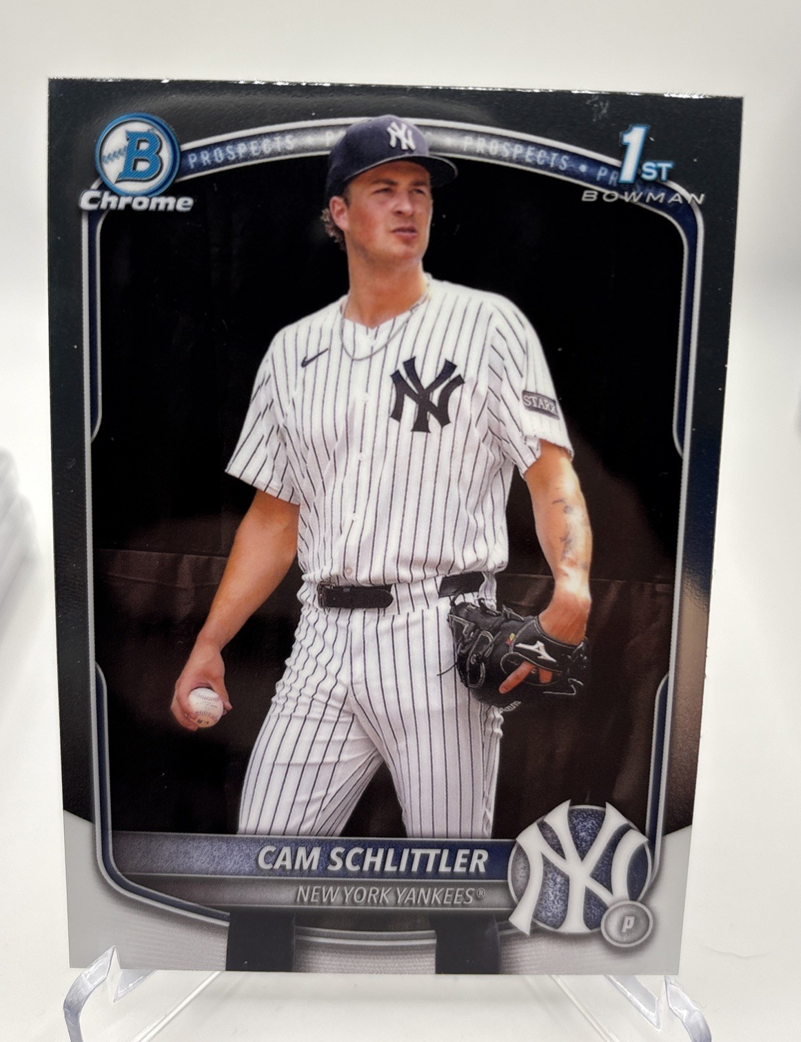 2025 Bowman Chrome Cam Schlittler #BCP-166 1st Prospect Yankees