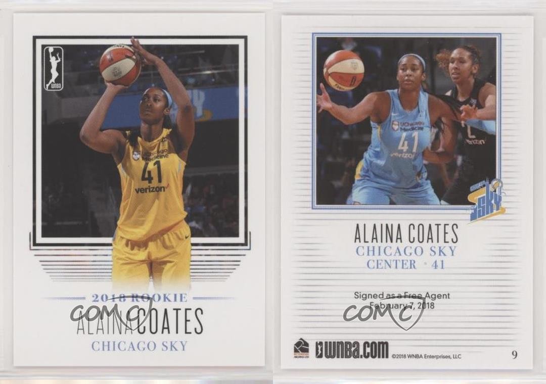 2018 Rittenhouse WNBA /500 Alaina Coates #9 Rookie RC 0b1