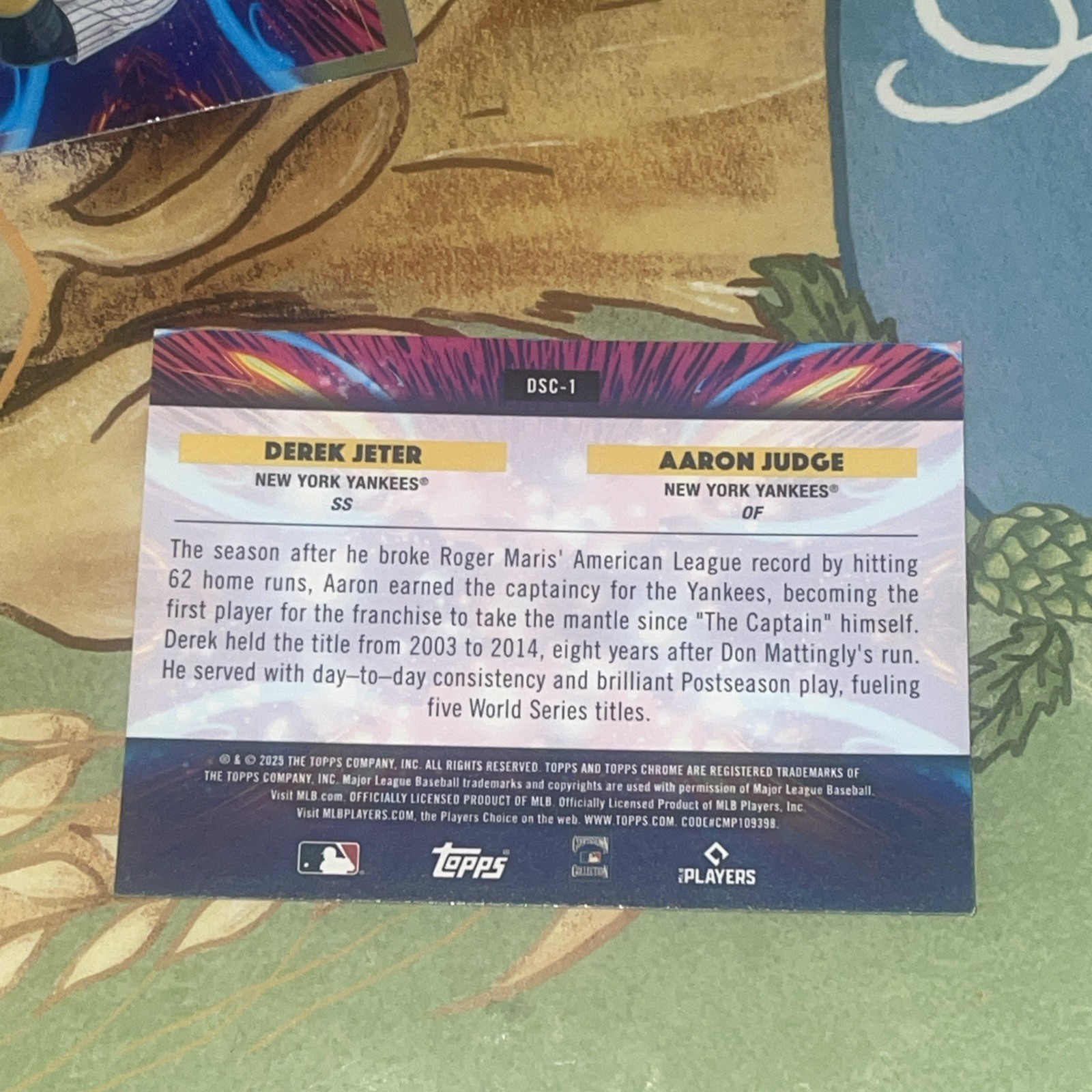 2025 Topps Chrome Cosmic Derek Jeter/Aaron Judge Dual Star Clusters #DSC-1