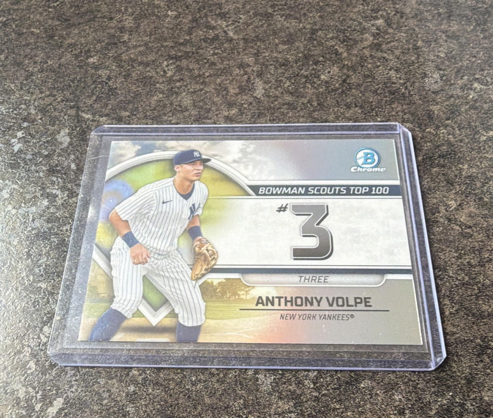 Topps 2023 Bowman Scouts Top 100 Anthony Volpe New York Yankees BTP-3
