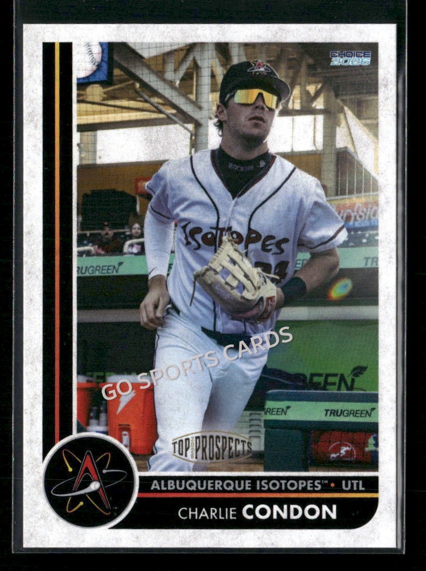 2026 AAA Top Prospects Albuquerque Isotopes Charlie Condon RC Rookie Rockies