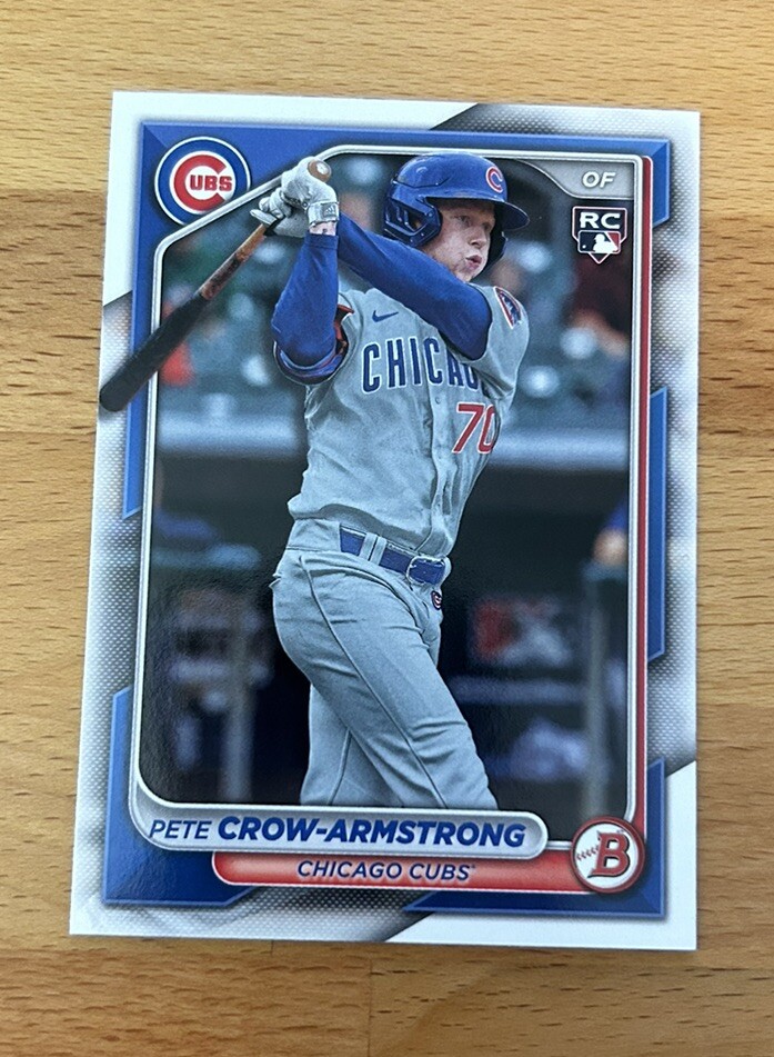 2024 Bowman Chicago Cubs Base Team Set 4 Cards Pete Crow-Armstrong Rookie Card