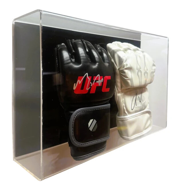 Acrylic MMA Fighting Double Glove Display Case Wall Mount UV Protecting UFC