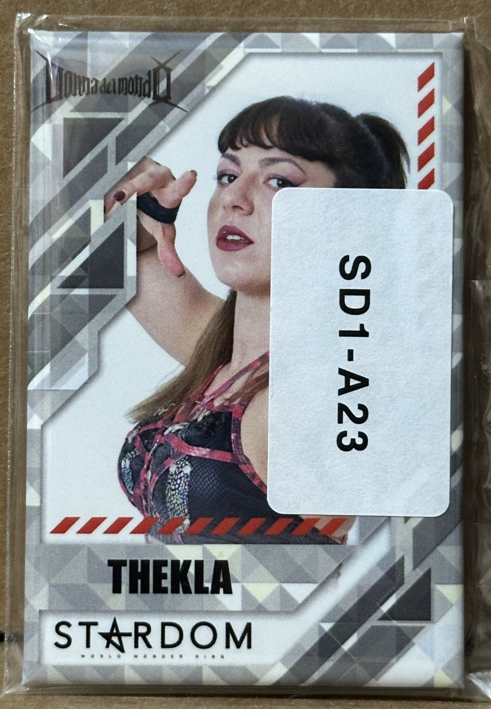 Thekla 2023 Stardom X Webpon 3″ Pinback Rectangle Metal Badge Idol Killer AEW