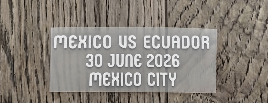 Mondial 2026 MEXICO vs ECUADOR Match Details Mexico City Patch Badge