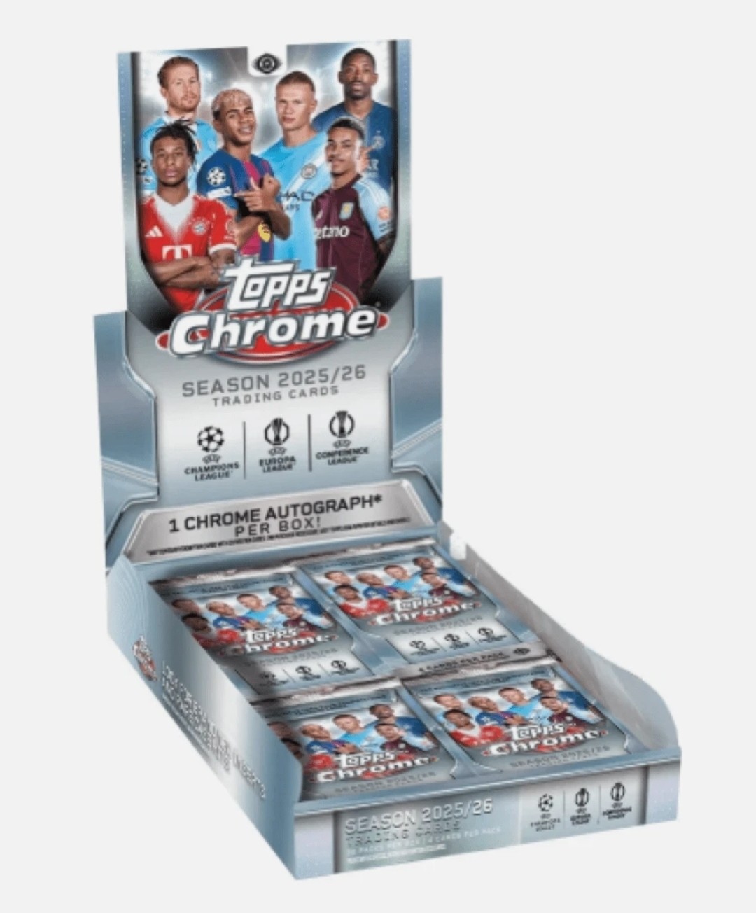 2025-26 Topps Chrome UEFA Club Competitions Hobby Box Sealed