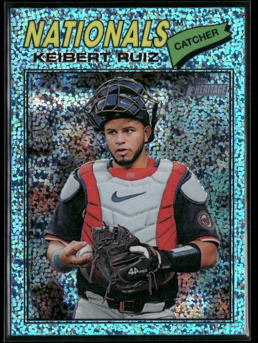 2026 Topps Heritage #201 Keibert Ruiz Chrome Light Blue Sparkle Refractor