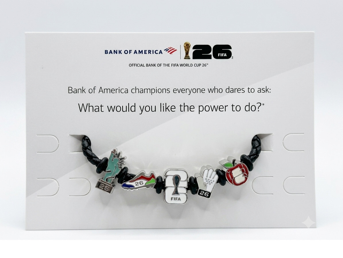 2026 FIFA World Cup Bank of America Charm Small Bracelet Fan Fest USA, NYC, FIFA
