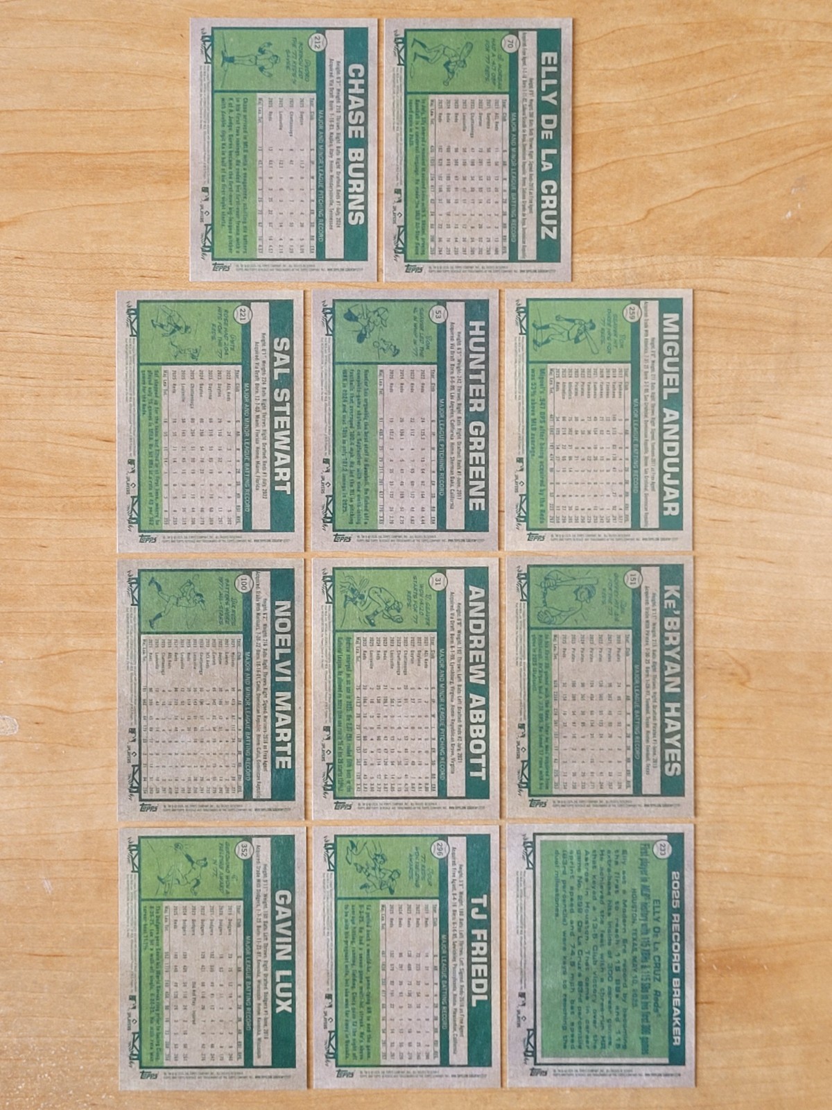 2026 Topps Heritage- CINCINNATI REDS Team Set (11 Cards, NO SPs)