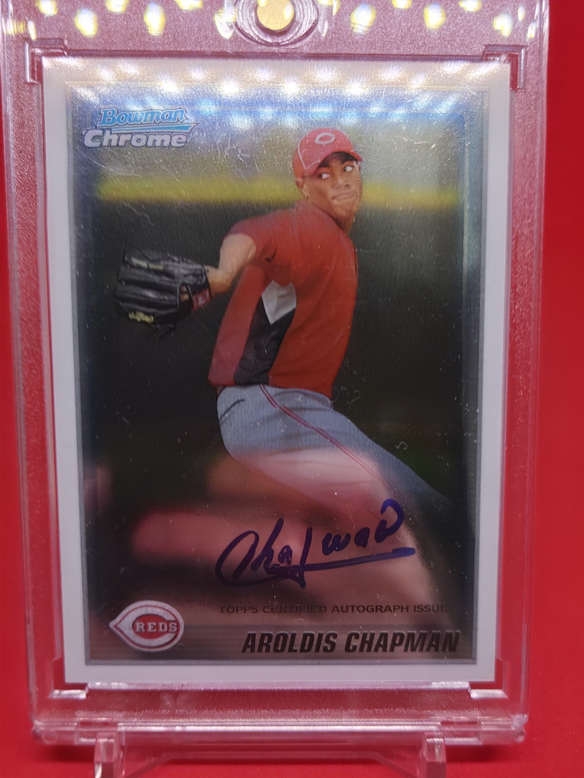 2010 Bowman Chrome Aroldis Chapman Rookie Autograph BCP-199 🔥THROWER!