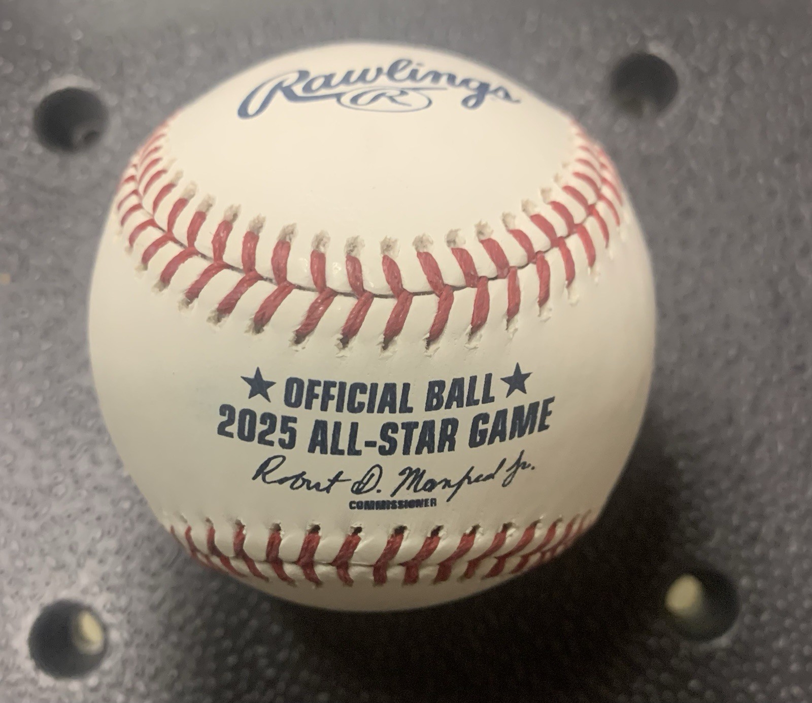 Rawlings MLB 2025 All Star Game Baseball Error All Red Stitching Rare