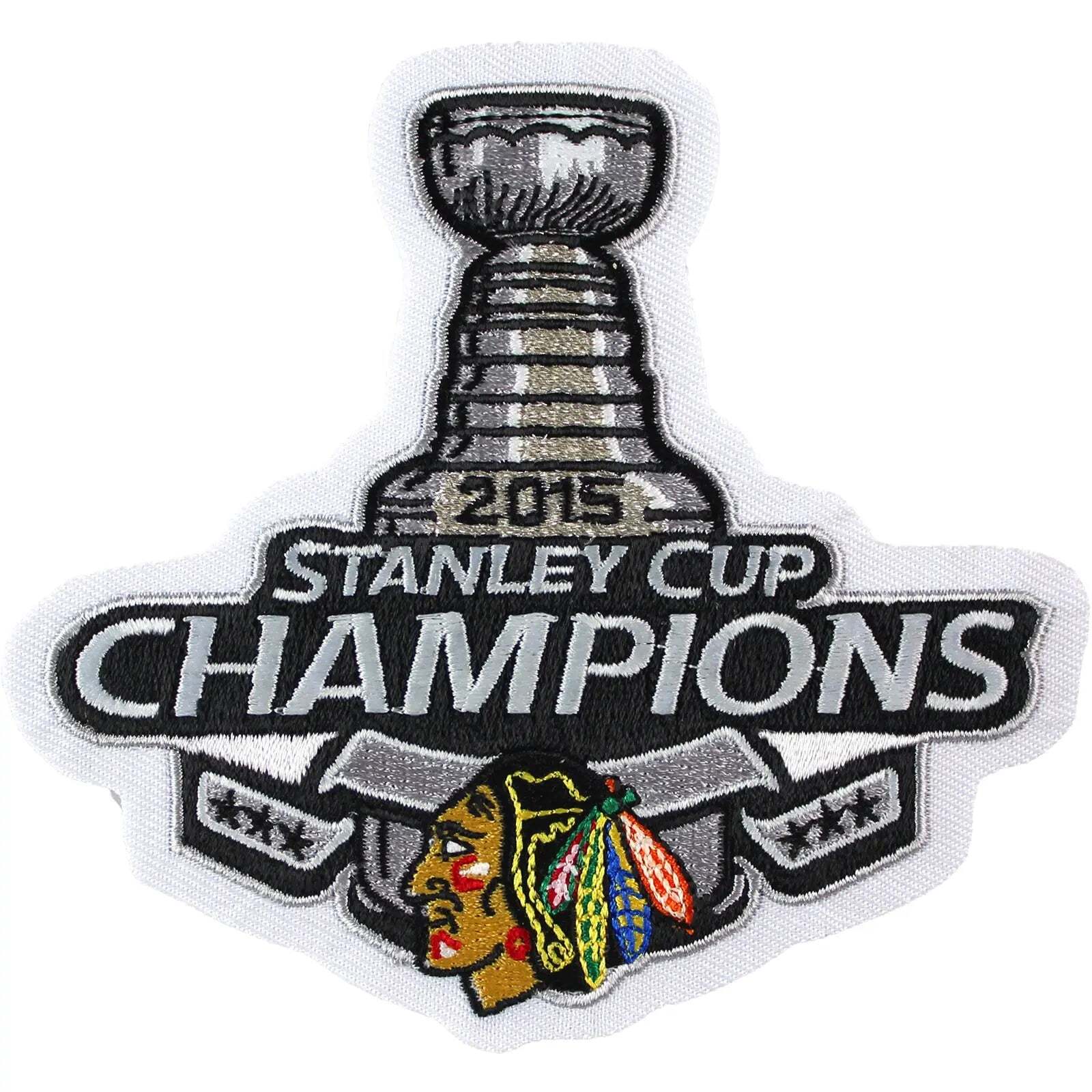2015 Official Chicago Blackhawks Champions NHL Stanley Cup Finals Patch Jersey
