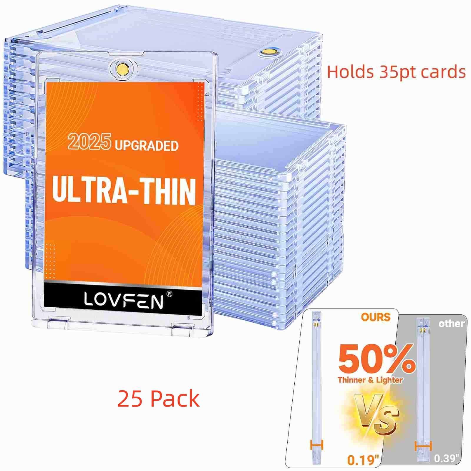 25/50 Pack Ultra-thin Magnetic One Touch Card Holder For 35PT Pokemon Cards