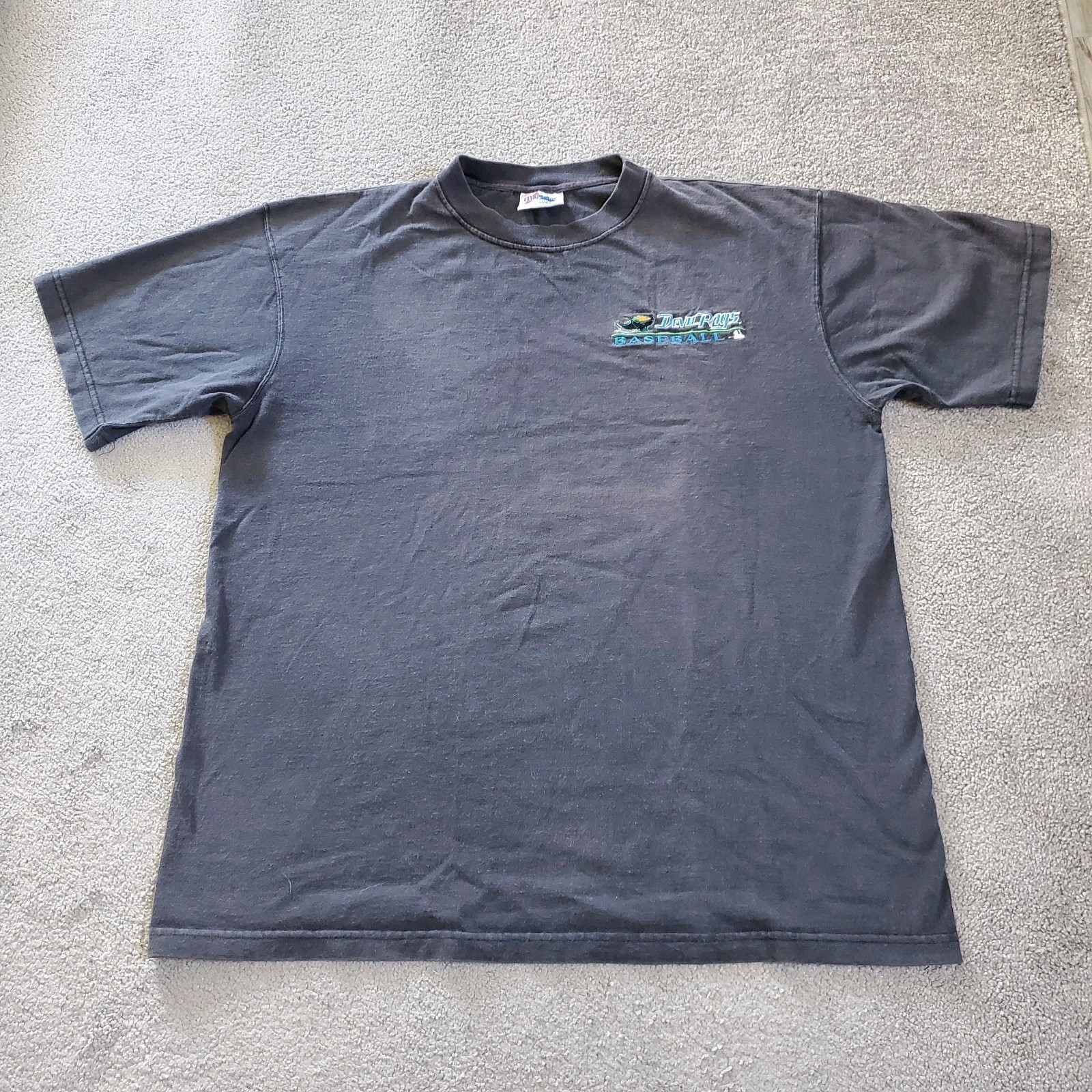 vintage Tampa Bay Rays shirt Extra Large Blue Logo Embroidered Majestic Devil