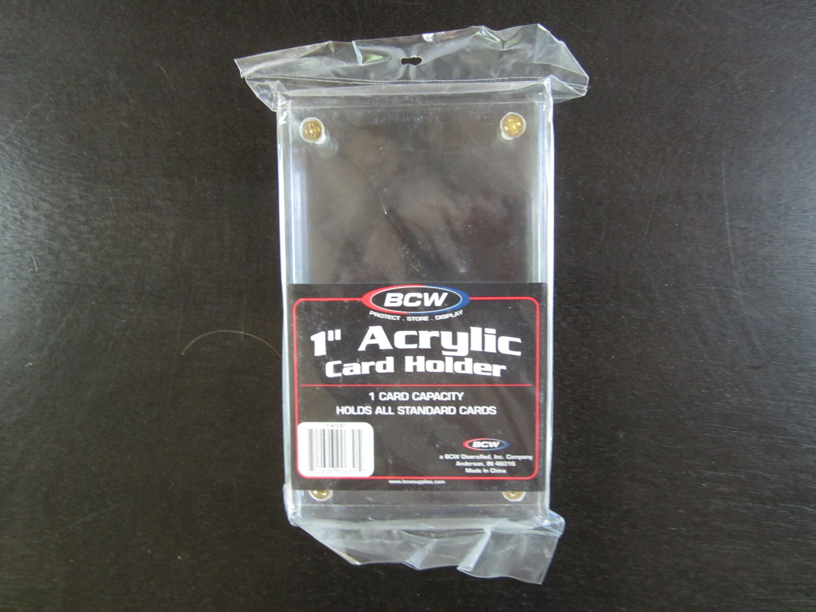 BCW 1 Inch Non-Recessed Acrylic 4-Screw Card Holder