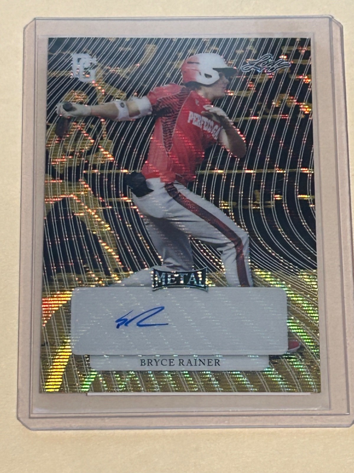 #1/1 BRYCE RAINER AUTO 2023 PG GOLD WAVE SSP AUTOGRAPH TIGERS