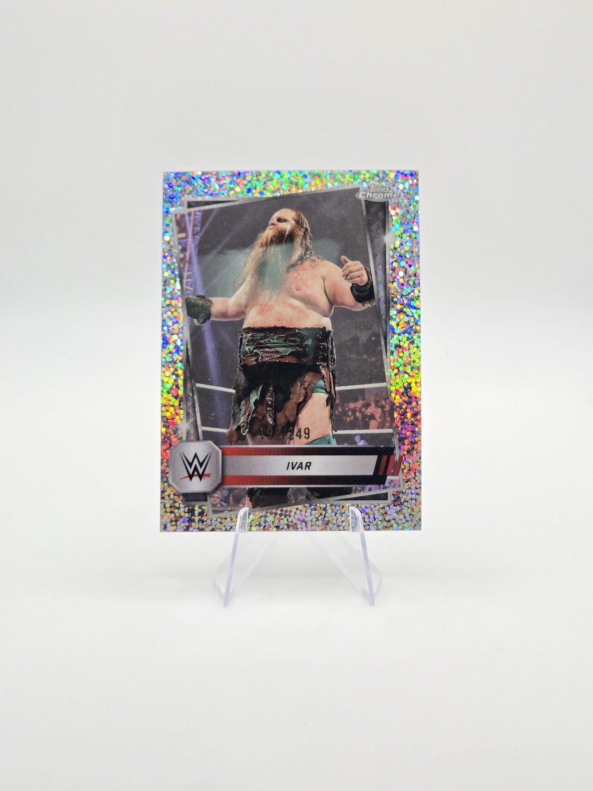 Ivar 2025 Topps Chrome WWE Speckle Refractor SP #/249 #77