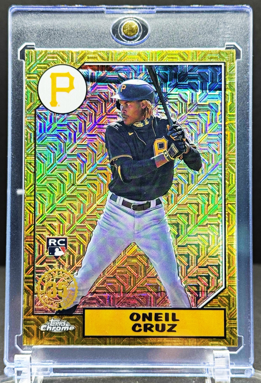 Oneil Cruz RARE REFRACTOR TOPPS CHROME GOLD WAVE INVESTMENT CARD ROOKIE RC SSP!!