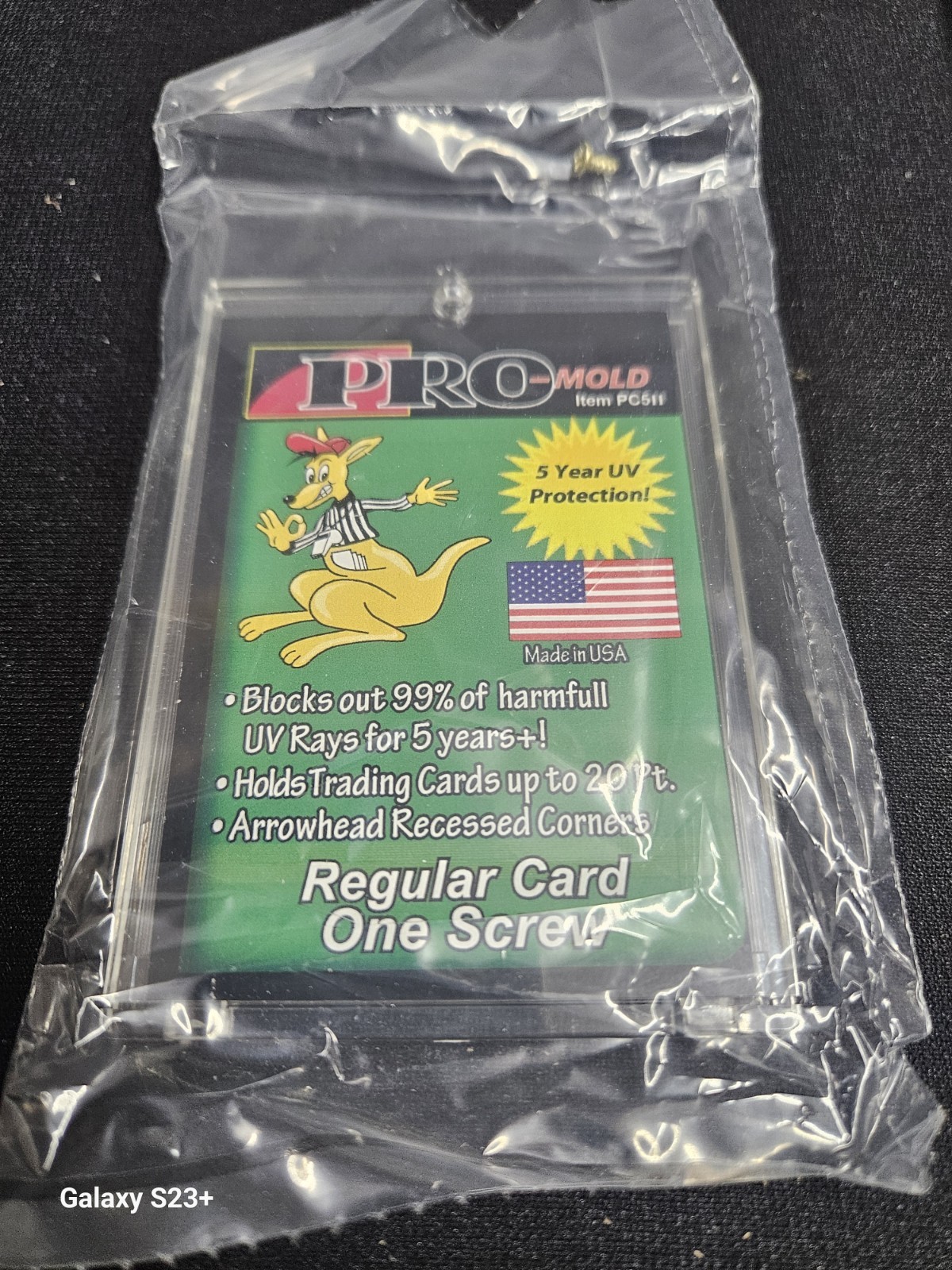 (5) – Pro-Mold PC5II 1-Screw Screwdowns Reg. Sports/Gaming Trading Card Holders